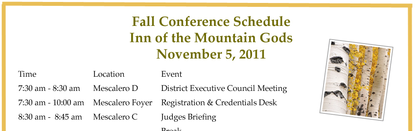Fall Conference Schedule is Here!