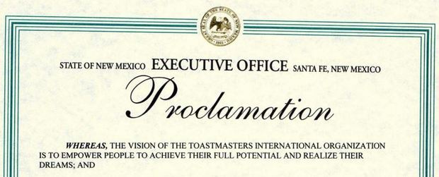 Toastmasters Month in New Mexico