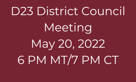 Upcoming District Council Meeting