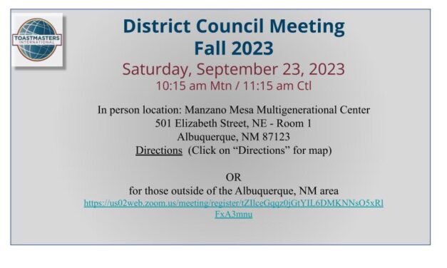 D23 District Council Meeting – Hybrid