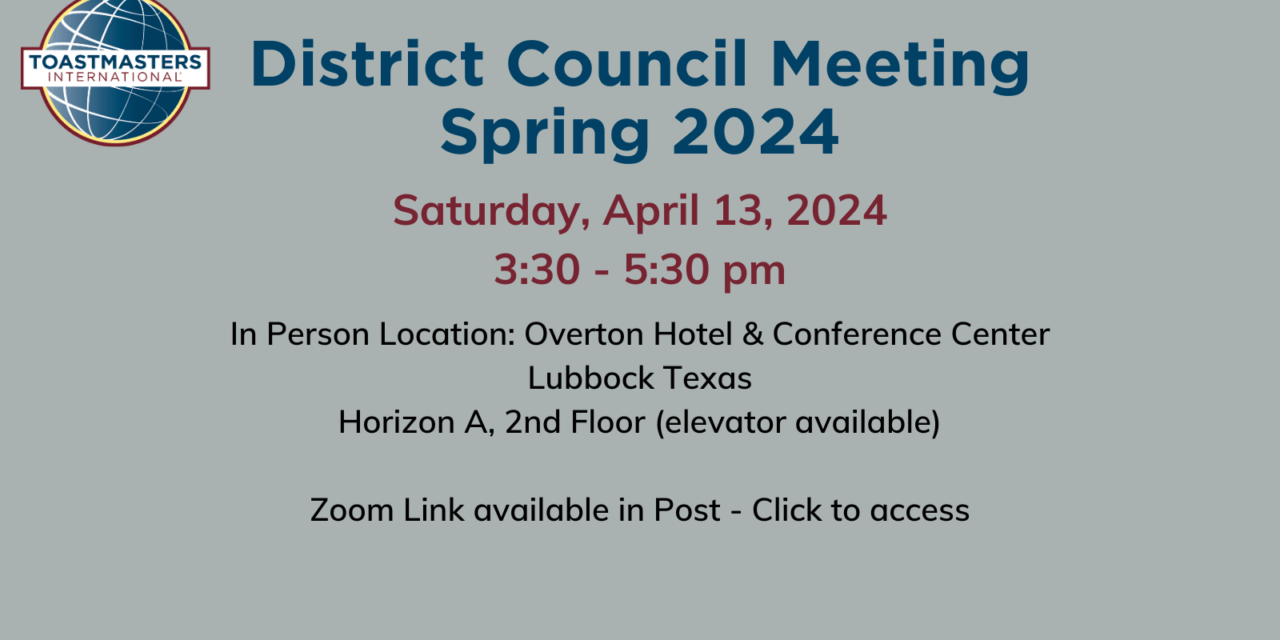 District Council Meeting Spring 2024